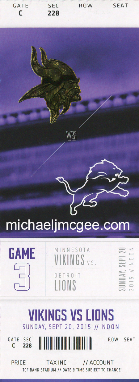 Lions @ Vikings 9-20-15 / michaeljmcgee.com